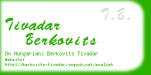 tivadar berkovits business card